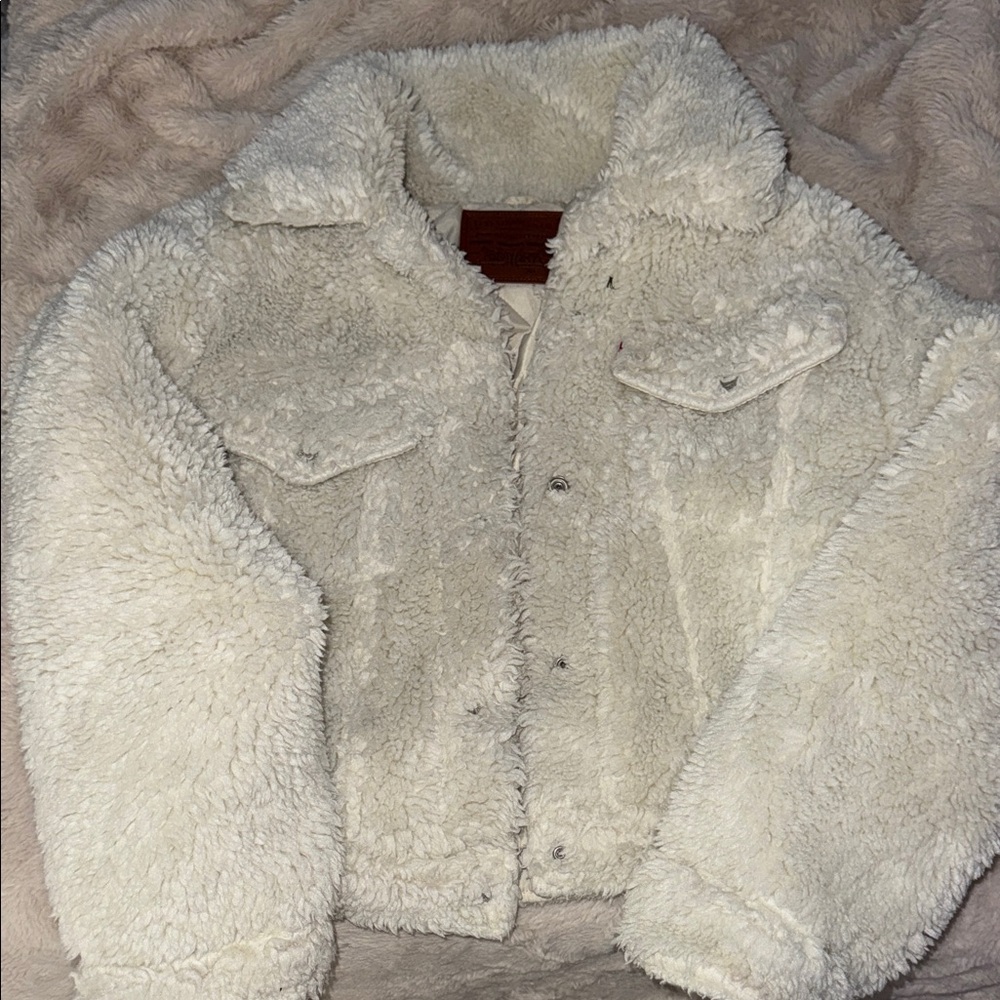 Levi's White Sherpa Jacket